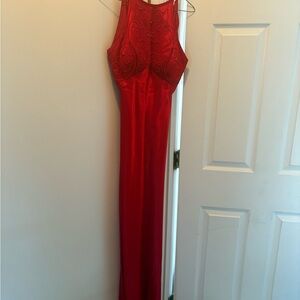 Bari Jay Vibrant Red Maxi Dress